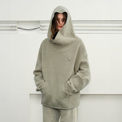 KREATE Dune Ribbed Oversized Hooded Sweater