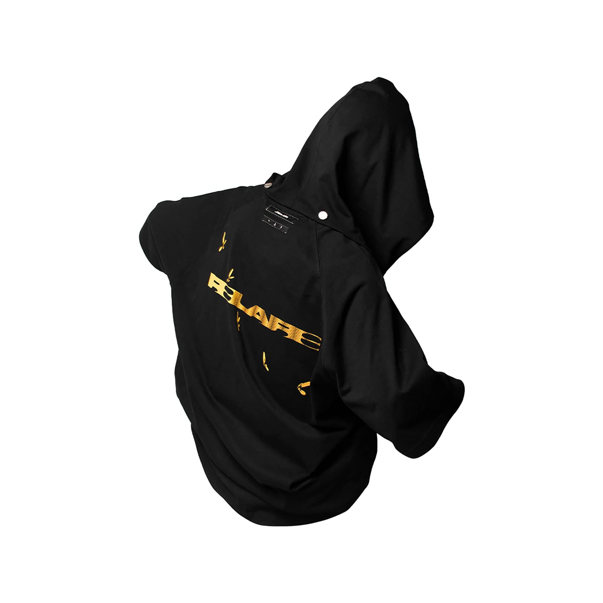 RELABEL Detachable Hood Raglan T-Shirt