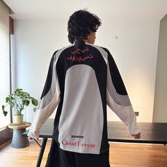 MIICHOUS Arc Contrast Panel Raglan UV Protection Long-Sleeve Tee