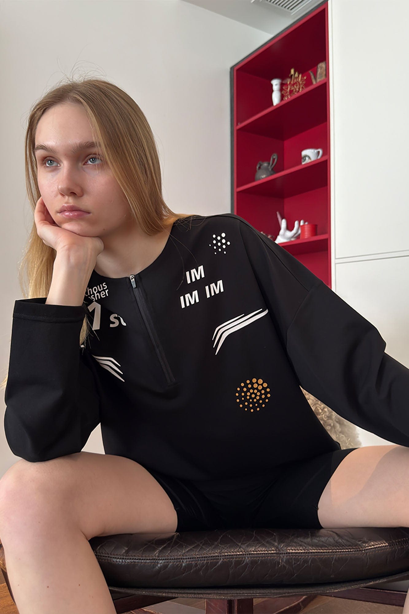 MIICHOUS The First UV Protection Half-Zip Long-Sleeve Tee