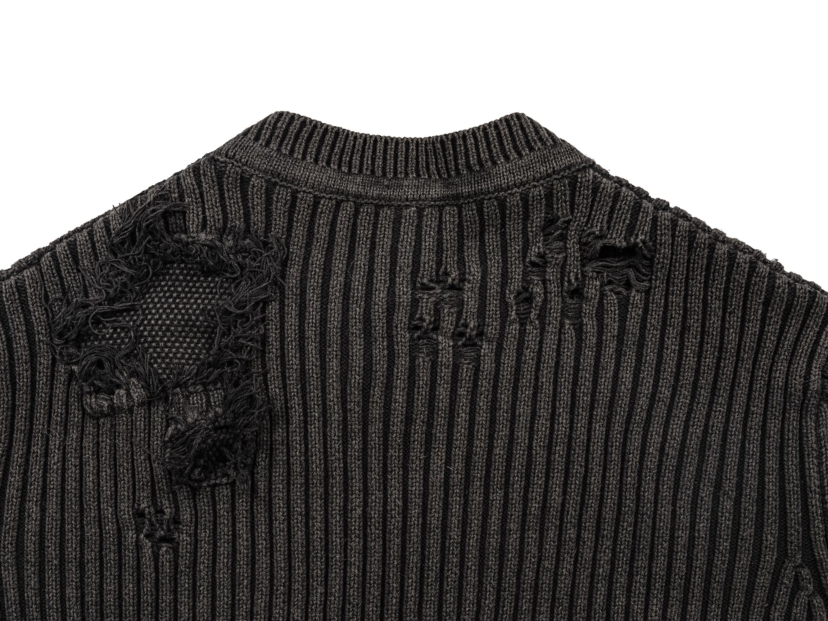 UNDERWATER Wasteland Ripped Sweater Charcoal