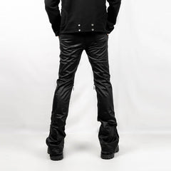 INSIDE OUT Multi-Zipper Rivet Pants