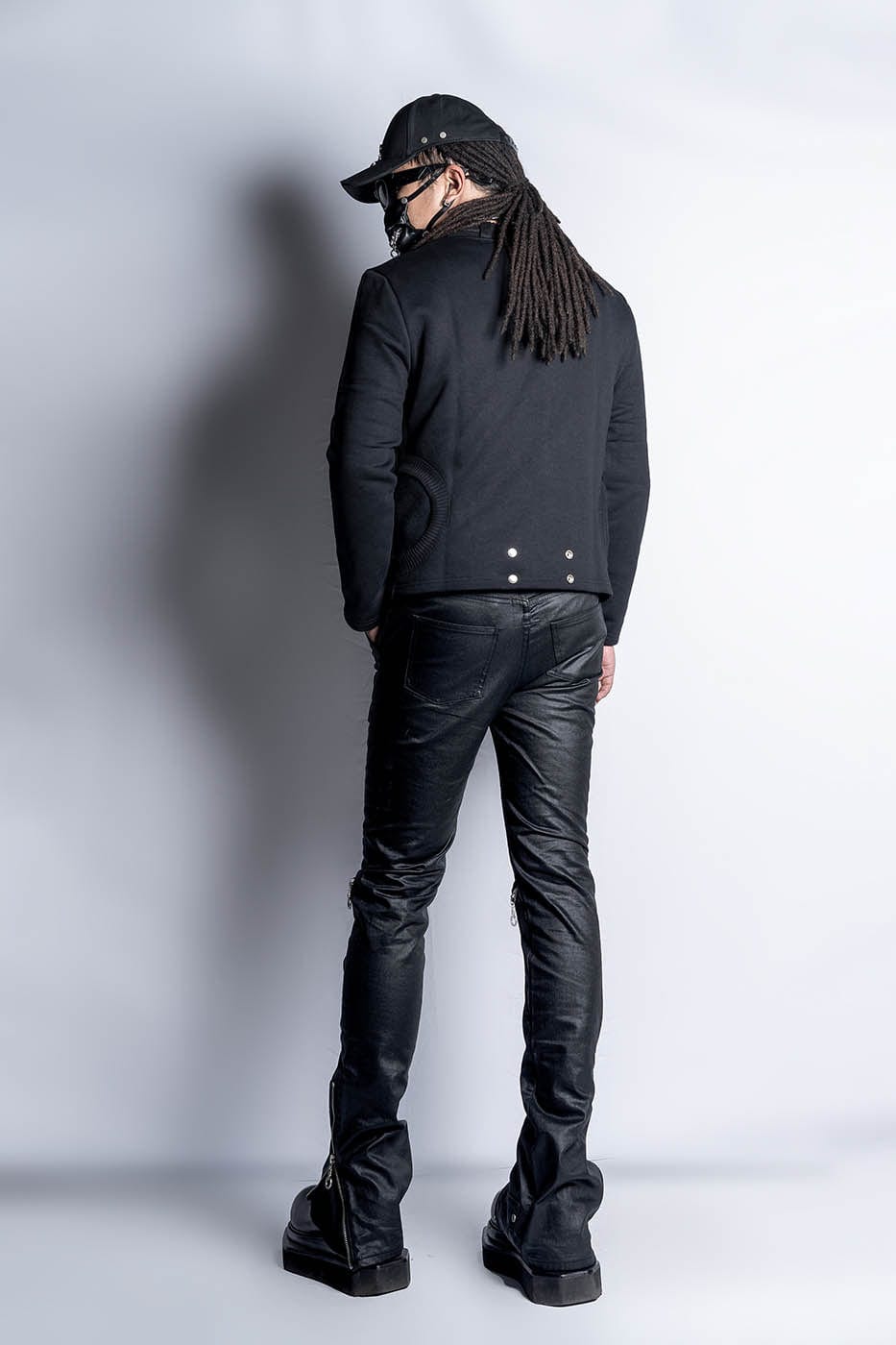 INSIDE OUT Multi-Zipper Rivet Pants
