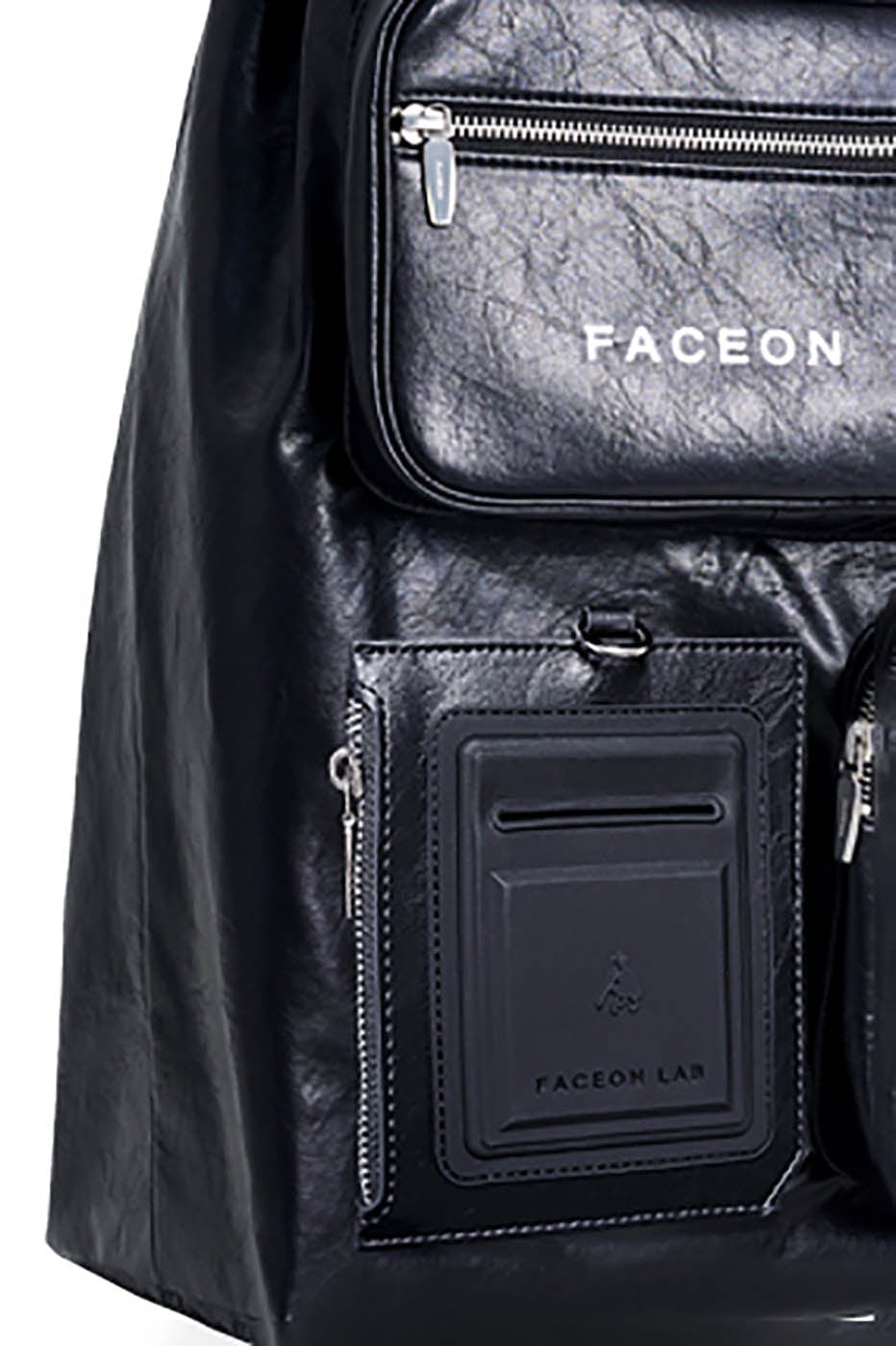 FACEONLAB Multi-Pocket Faux Leather Nomad Bag