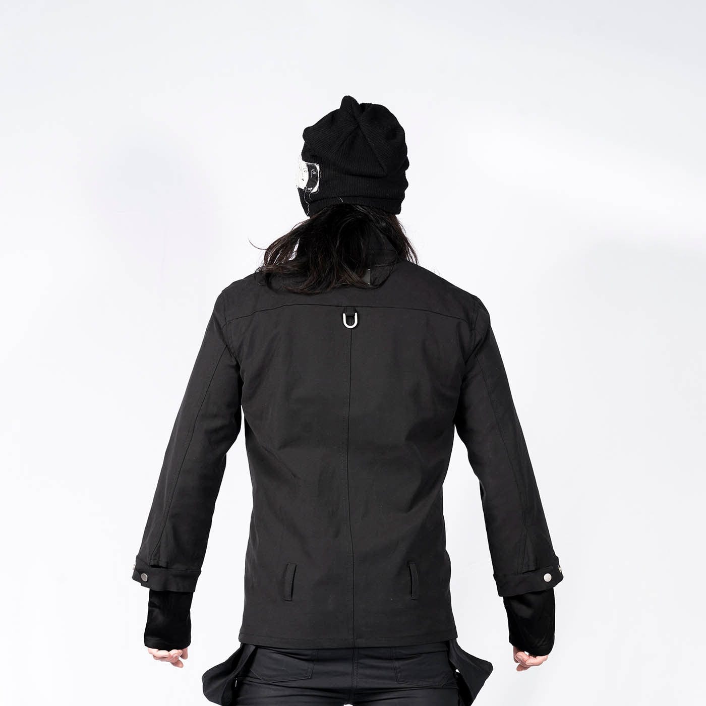 INSIDE OUT Asymmetrical Curved Zippered Jacket