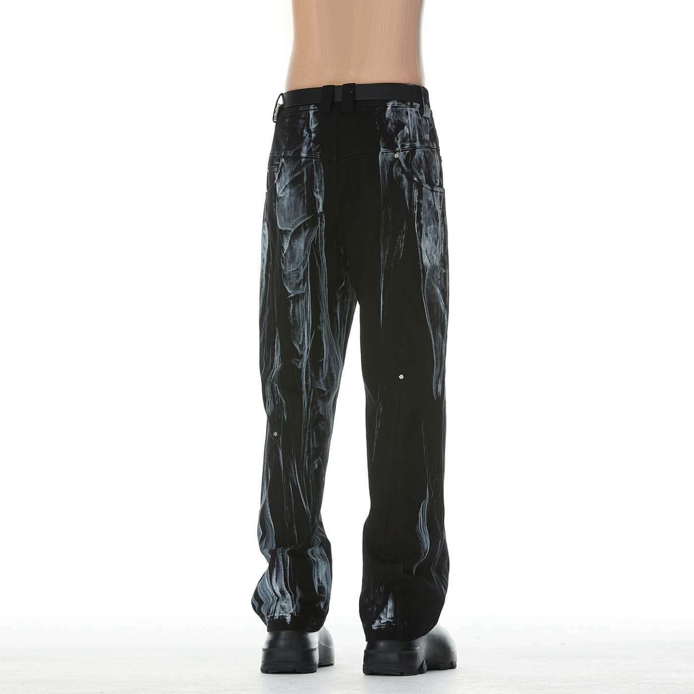 FACEONLAB Gradient Brush-Painted Jeans