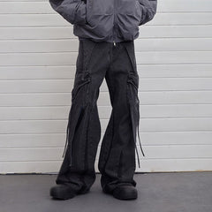 DND4DES Multi-Layered Stripes Deconstructed Jeans
