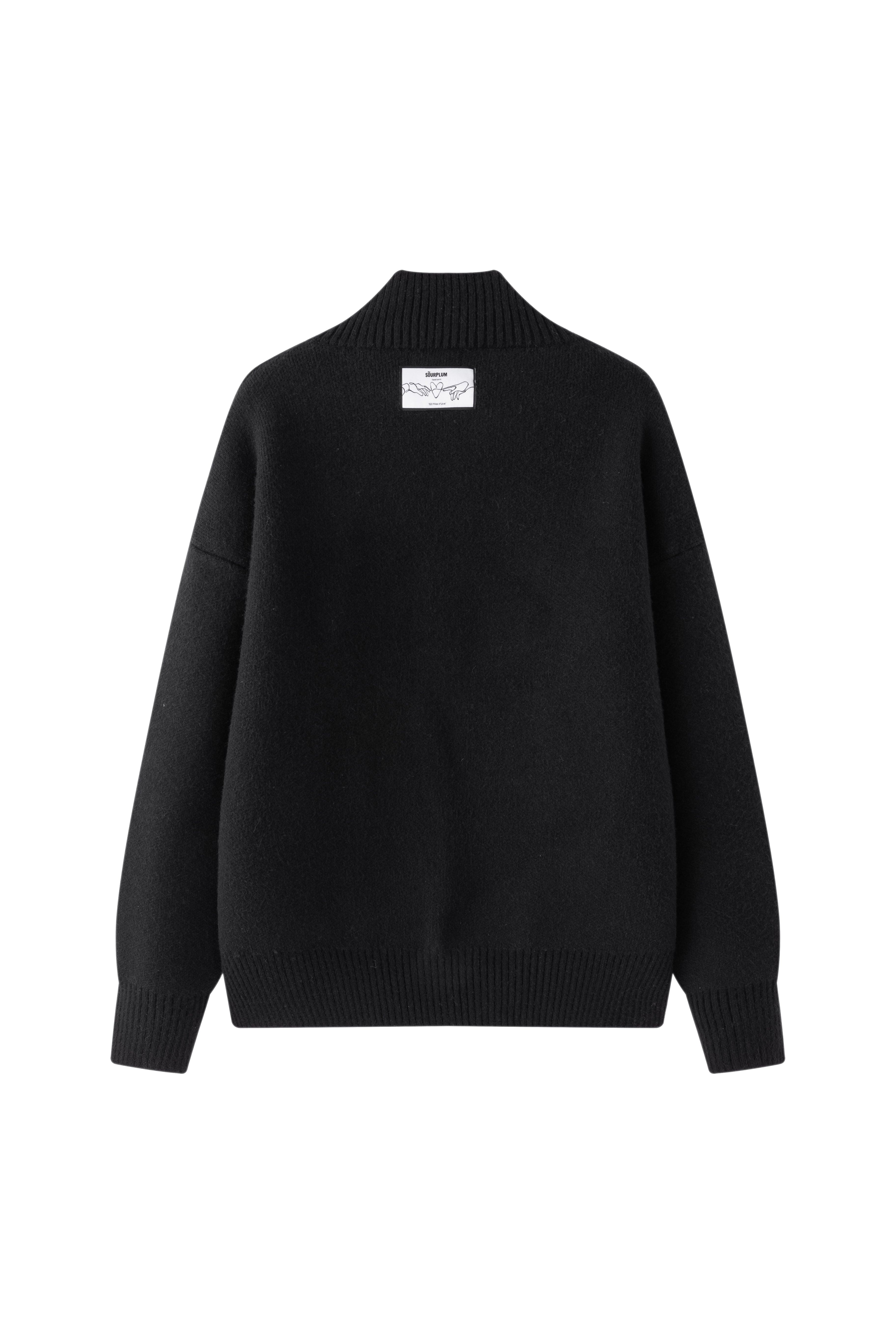 SOURPLUM Modern Spliced V-Neck Sweater