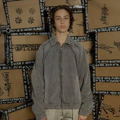BLACK8MOB Deconstructed Frayed Jacket