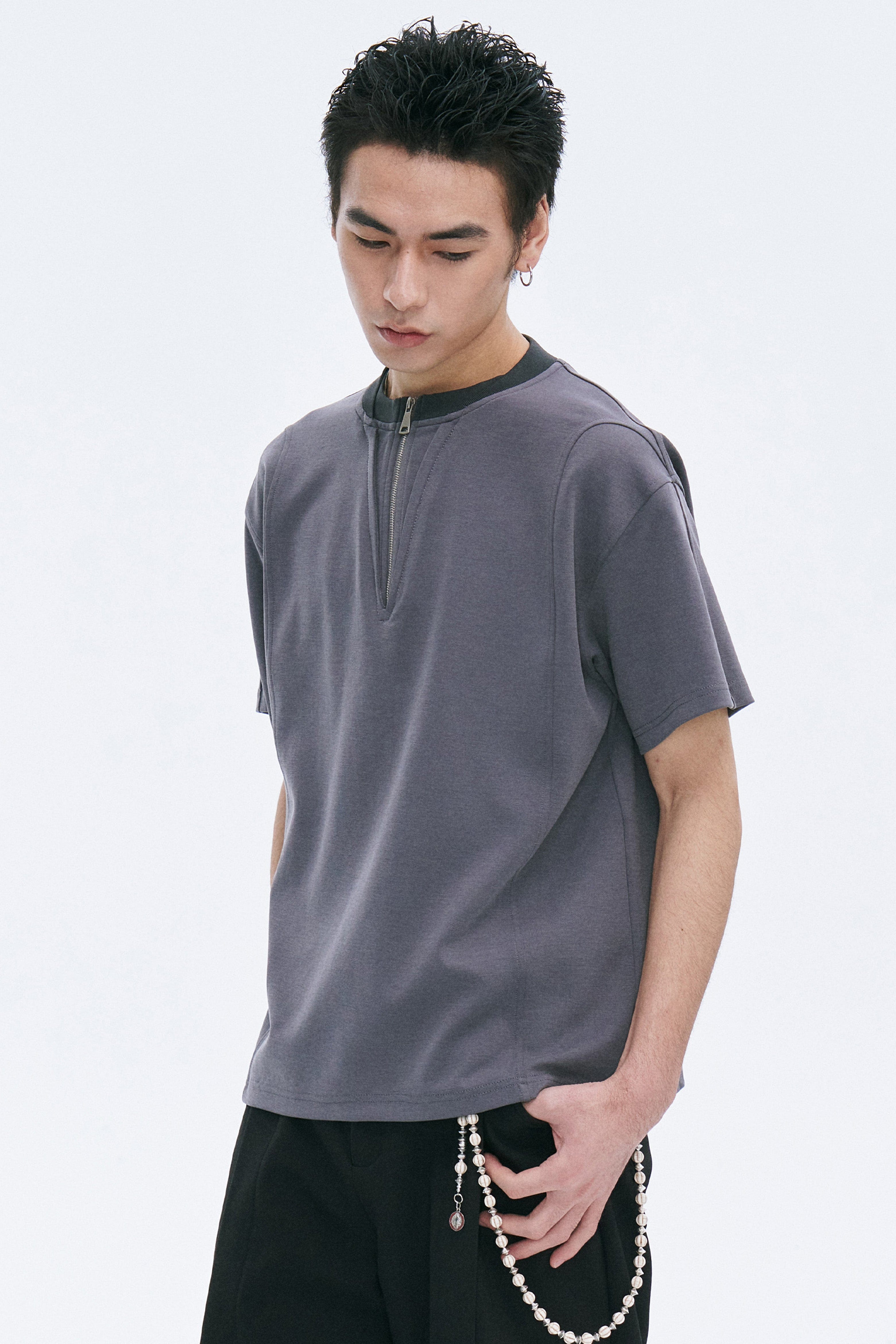 CATSSTAC Cross Spliced Dual-Zip T-Shirt