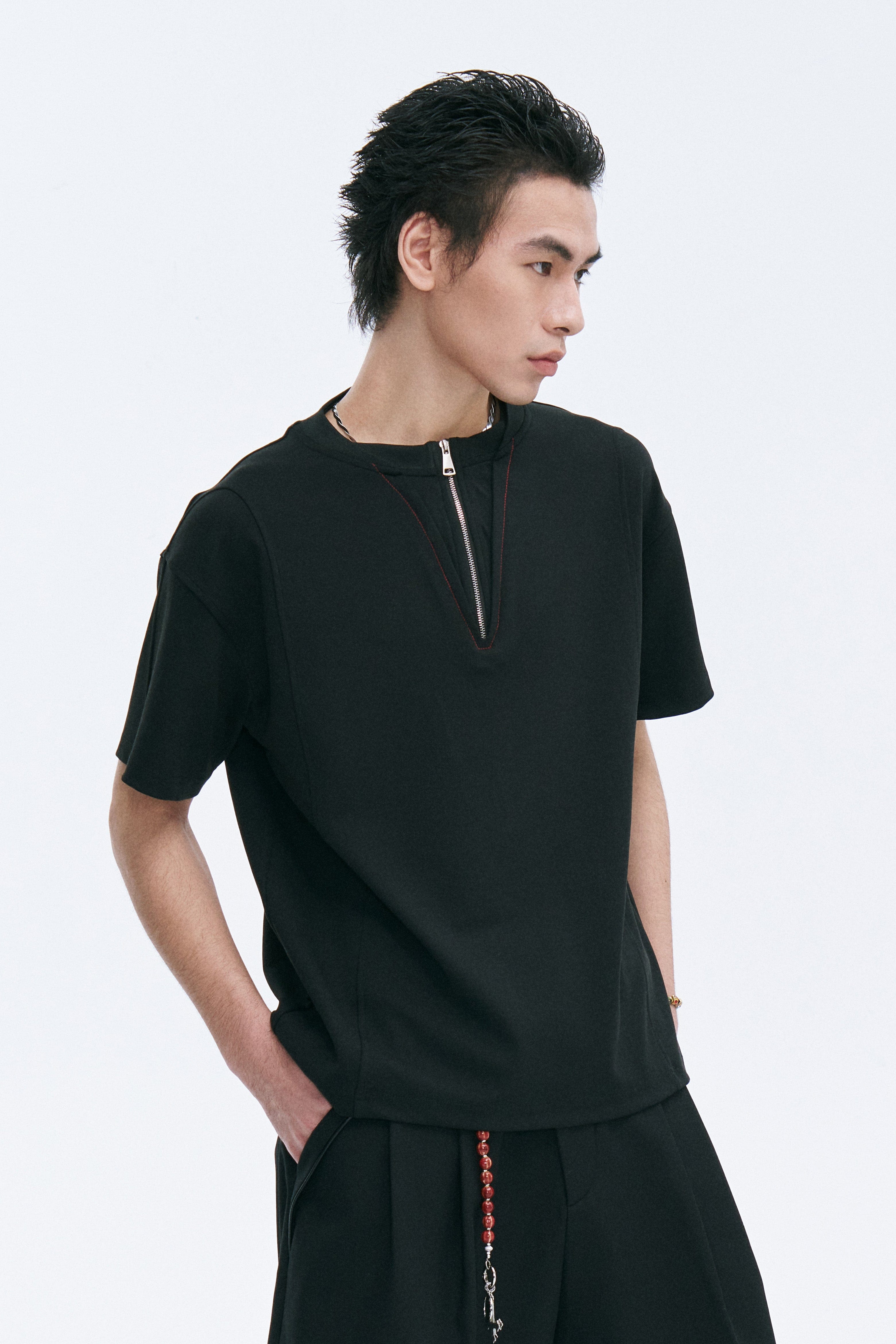 CATSSTAC Cross Spliced Dual-Zip T-Shirt