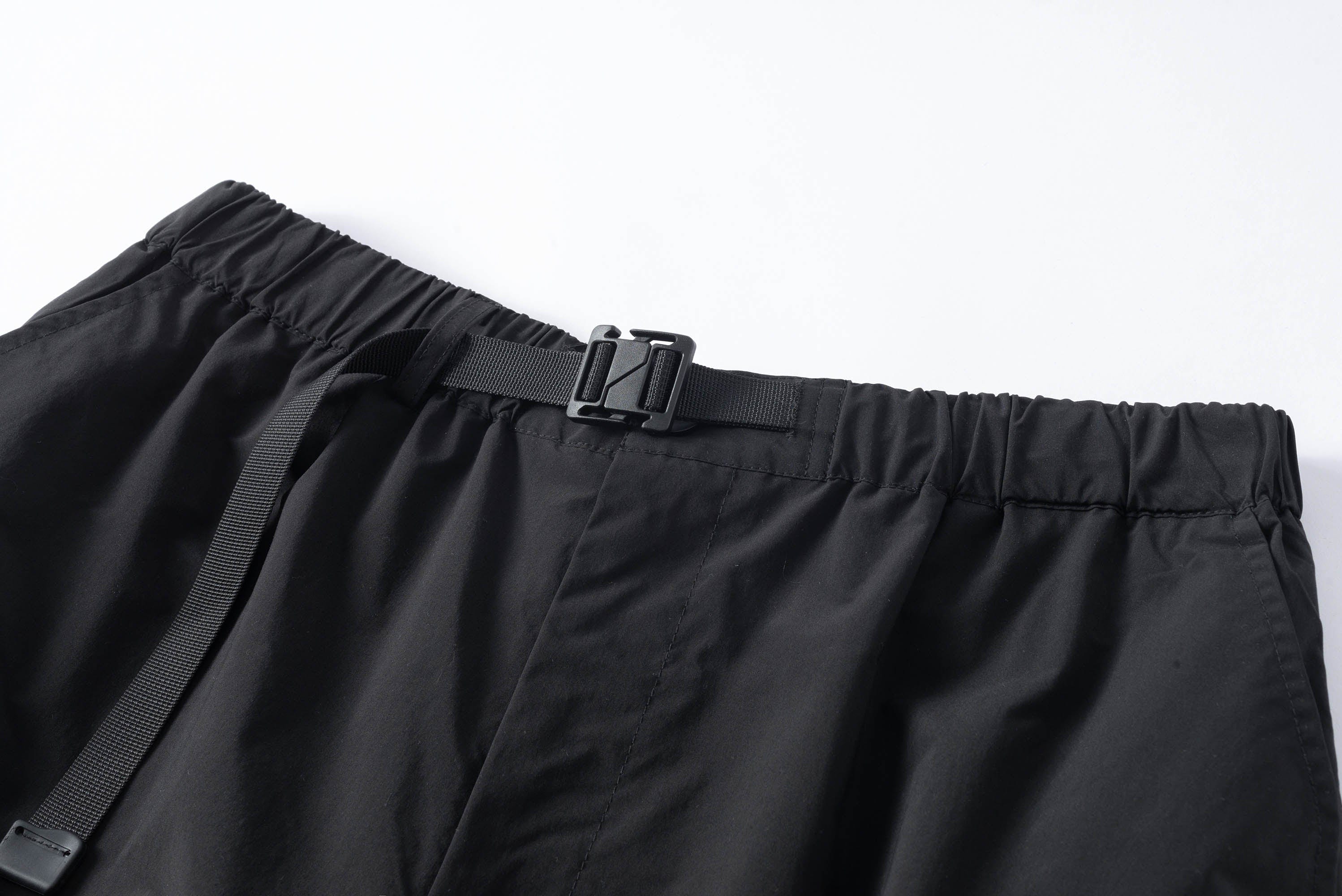 SILENSTORM Multi-Pocket Drawstring Crinkled Pants