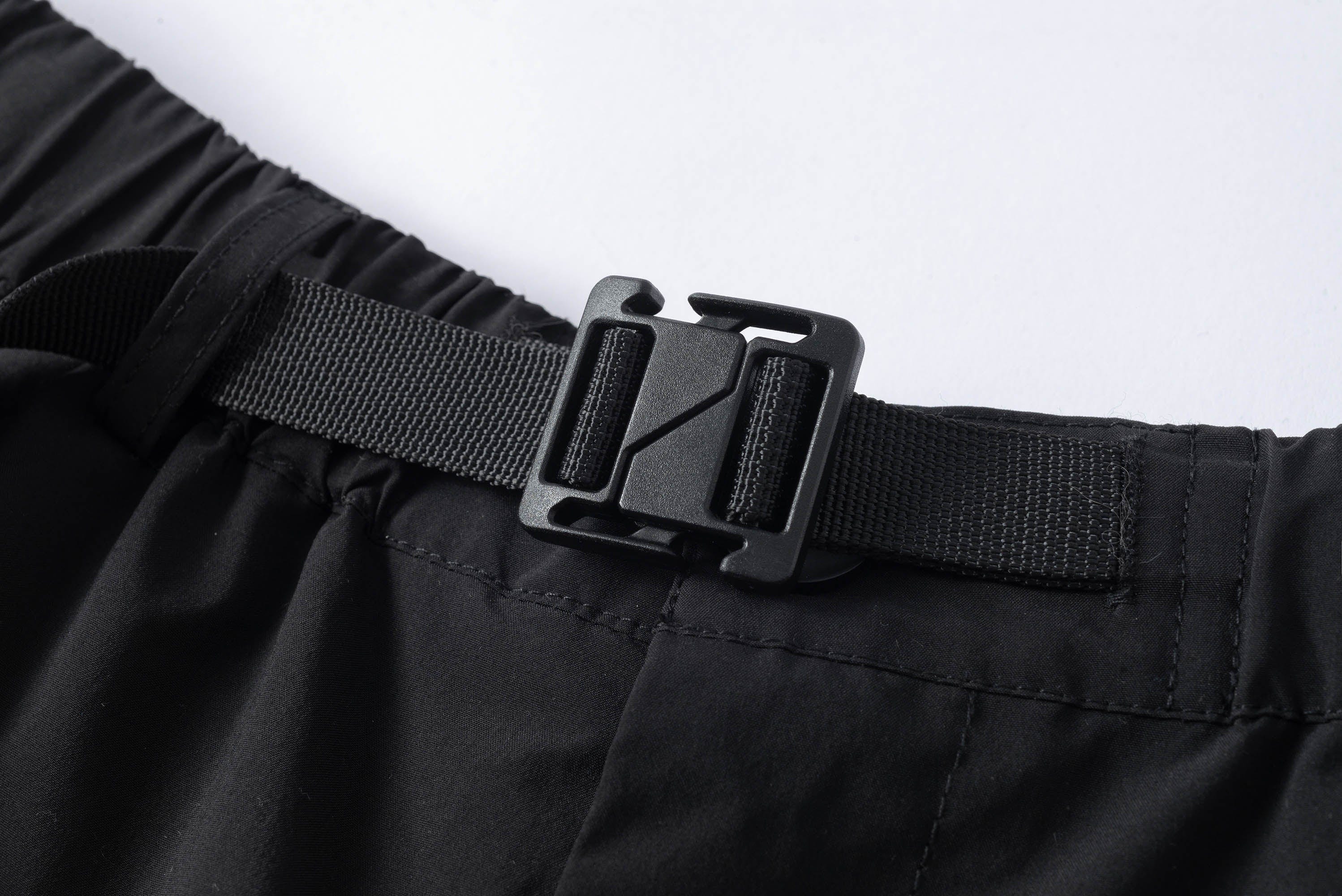 SILENSTORM Multi-Pocket Drawstring Crinkled Pants