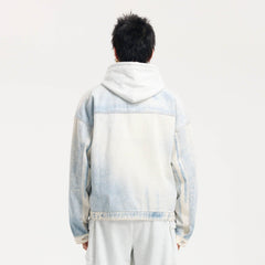 BONELESS Washed Faded Denim Jacket