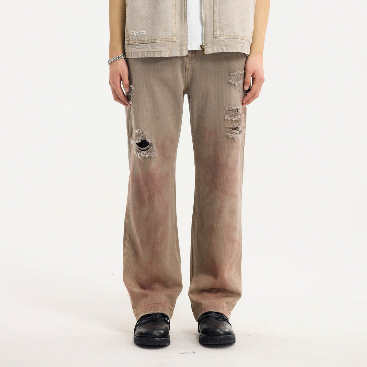 BONELESS Distressed Utility Carpenter Pants
