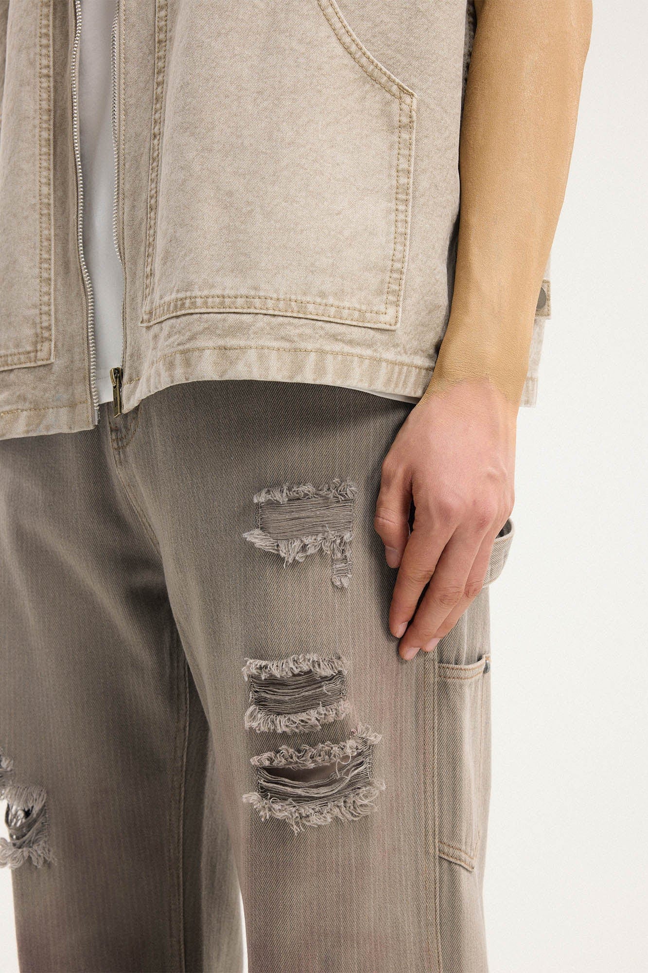 BONELESS Distressed Utility Carpenter Pants