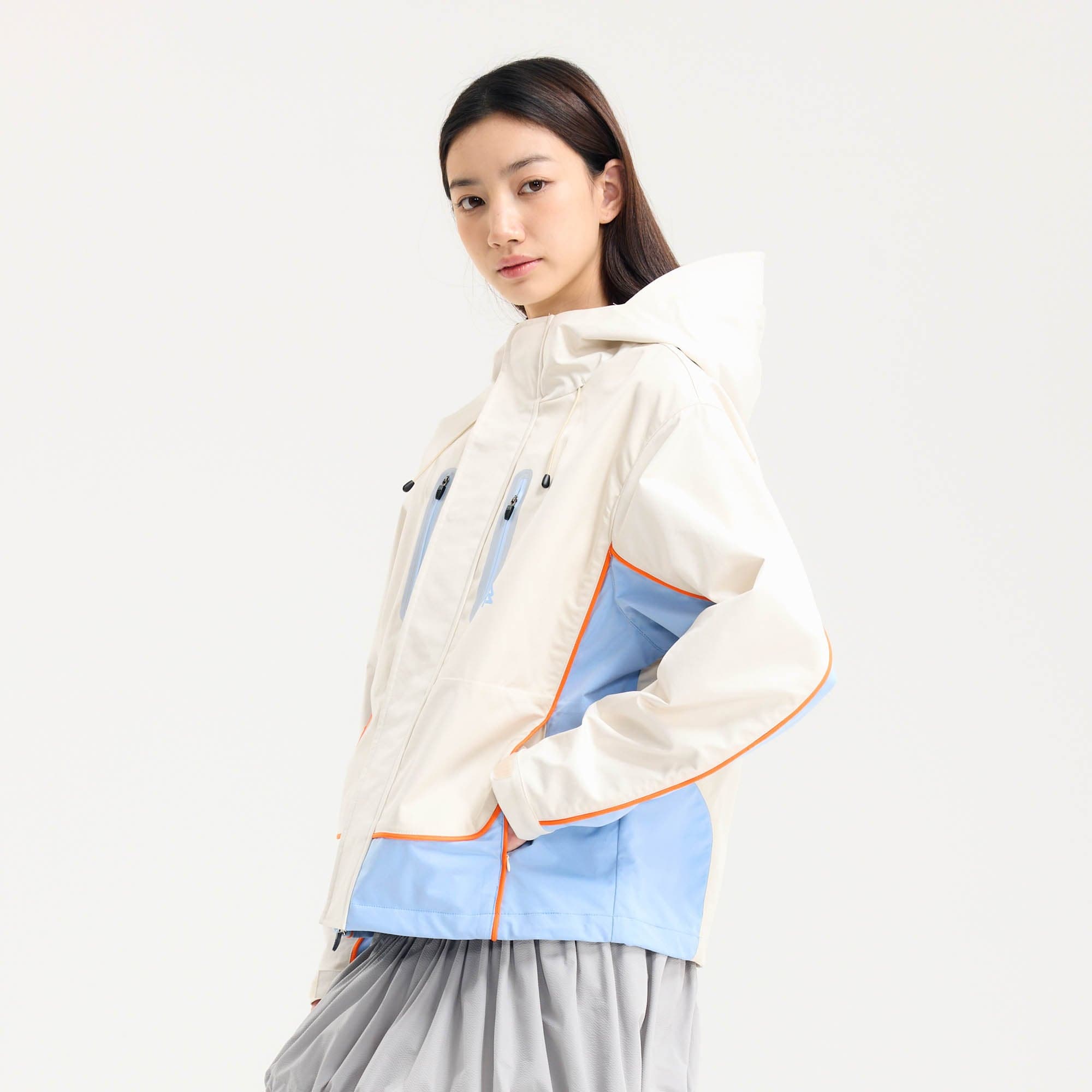 BONELESS Contrast Waterproof Utility Hooded Jacket
