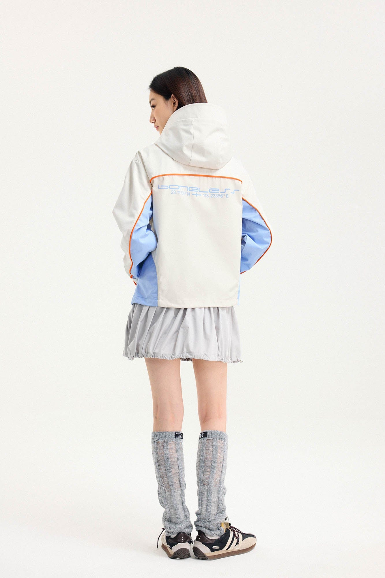 BONELESS Contrast Waterproof Utility Hooded Jacket
