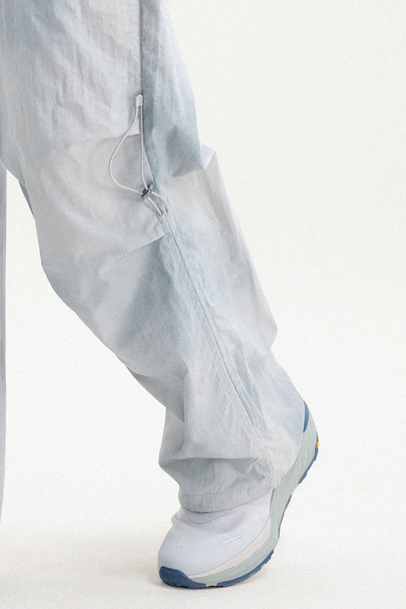 BONELESS Tie-Dye Crinkled Parachute Pants