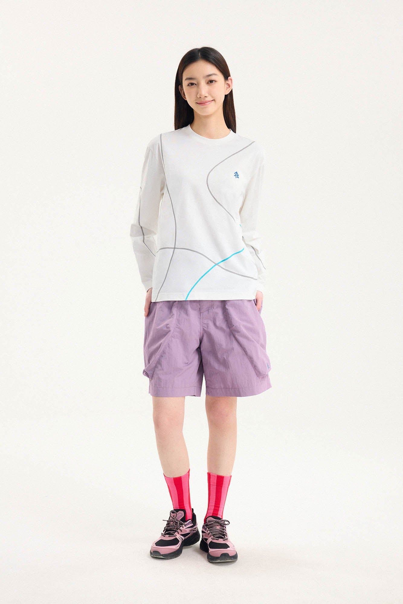 BONELESS Flow Line Stitch Long-Sleeve Tee