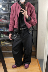 ESAIAS Layered Flap-Knee Wool-Blended Wide-Leg Trousers
