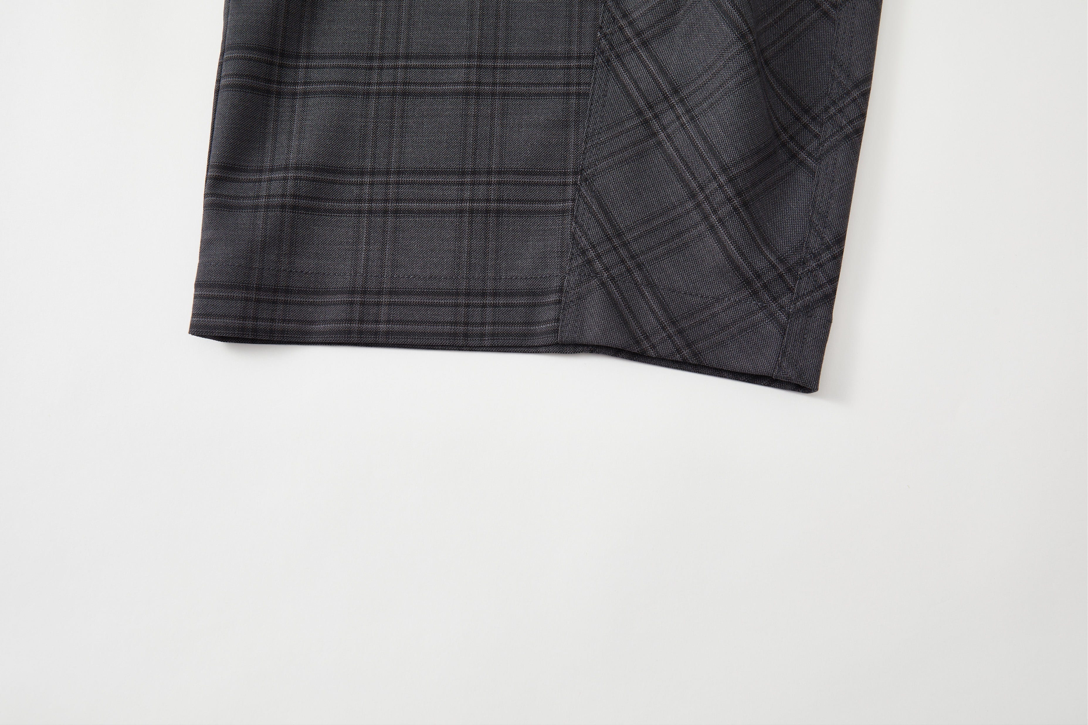 OPICLOTH Retro Paneled Plaid Drawstring Oversized Pants
