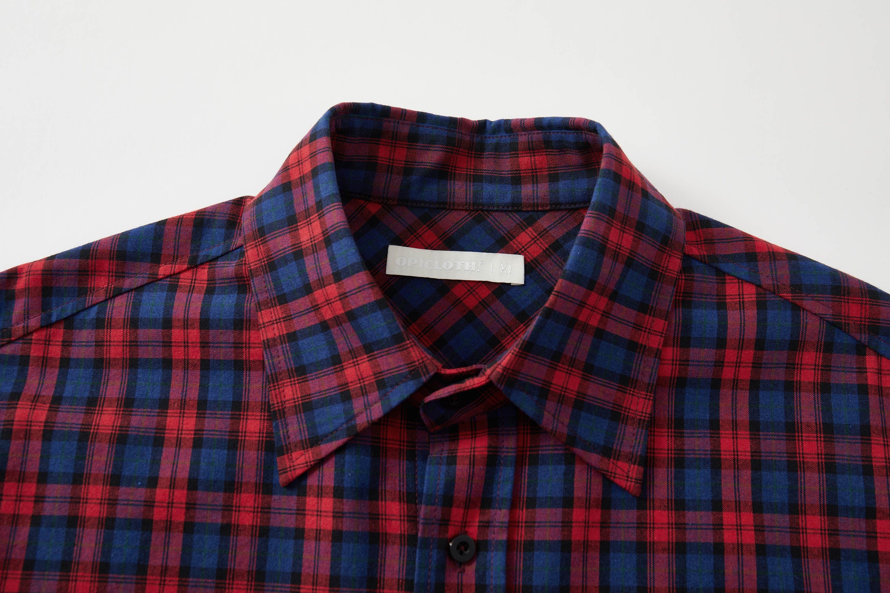 OPICLOTH Plaid Oversized Button-Up Shirt