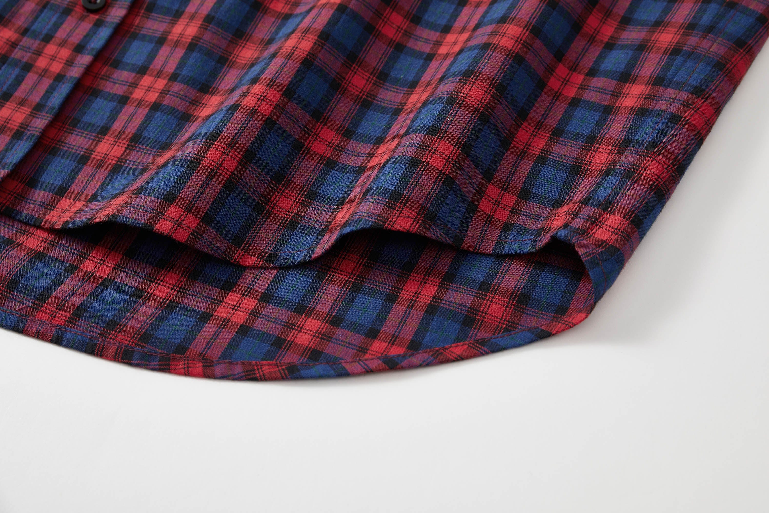 OPICLOTH Plaid Oversized Button-Up Shirt