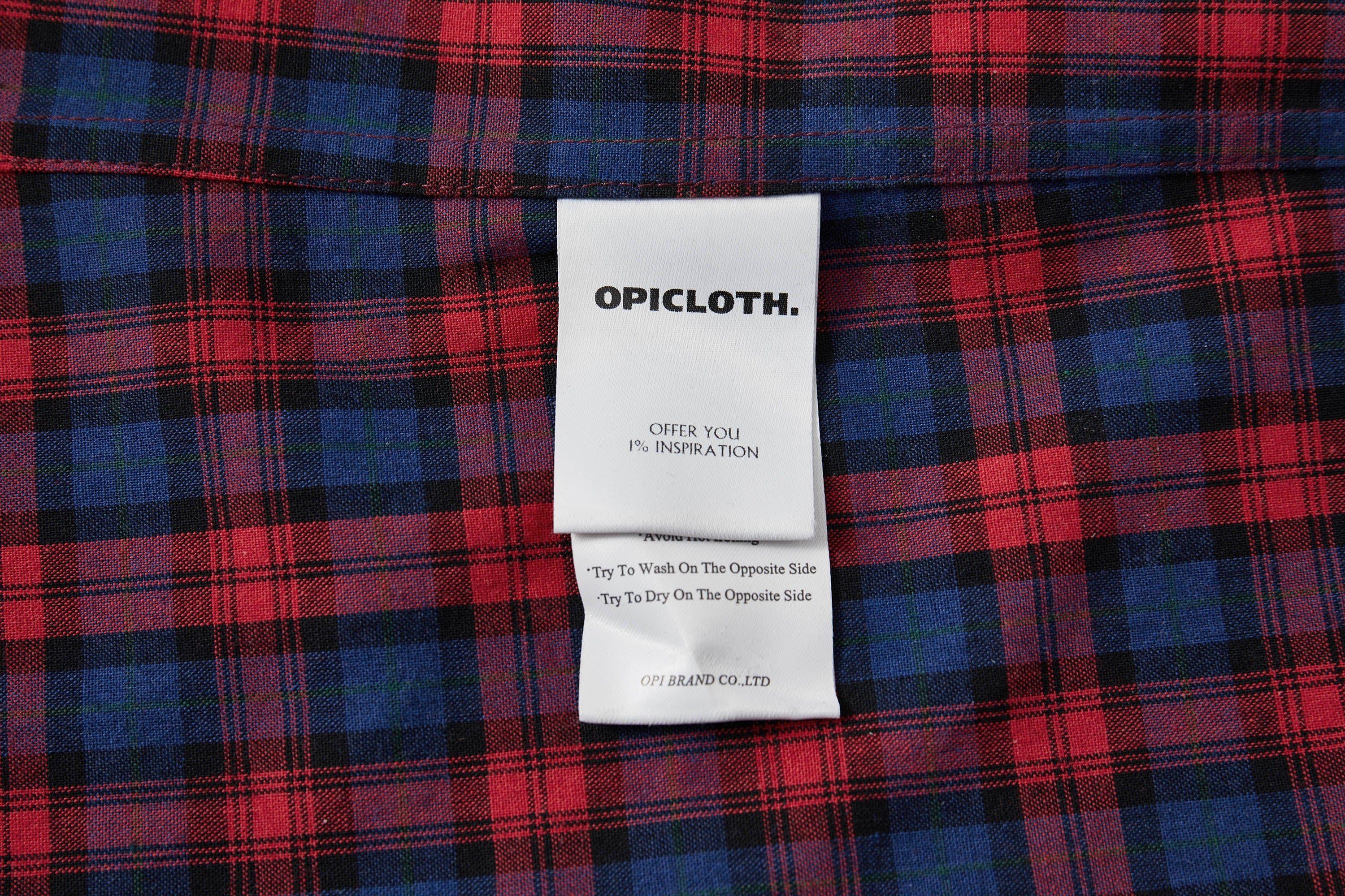 OPICLOTH Plaid Oversized Button-Up Shirt