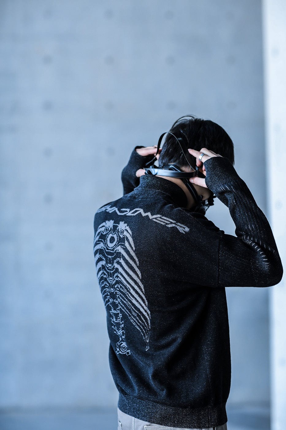 ENSHADOWER Mechanical Skeleton Turtleneck Sweater