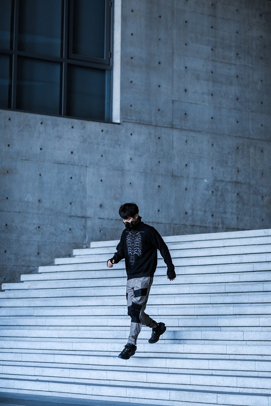 ENSHADOWER Mechanical Skeleton Turtleneck Sweater