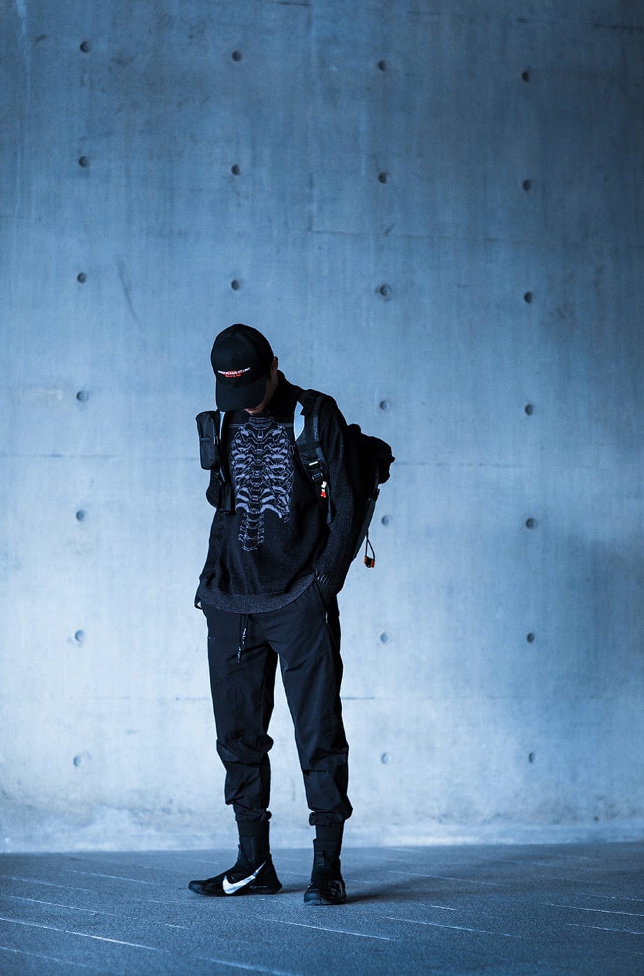 ENSHADOWER Mechanical Skeleton Turtleneck Sweater