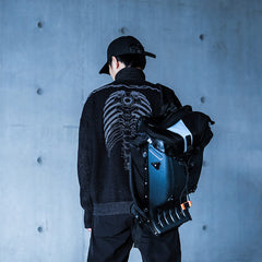 ENSHADOWER Mechanical Skeleton Turtleneck Sweater