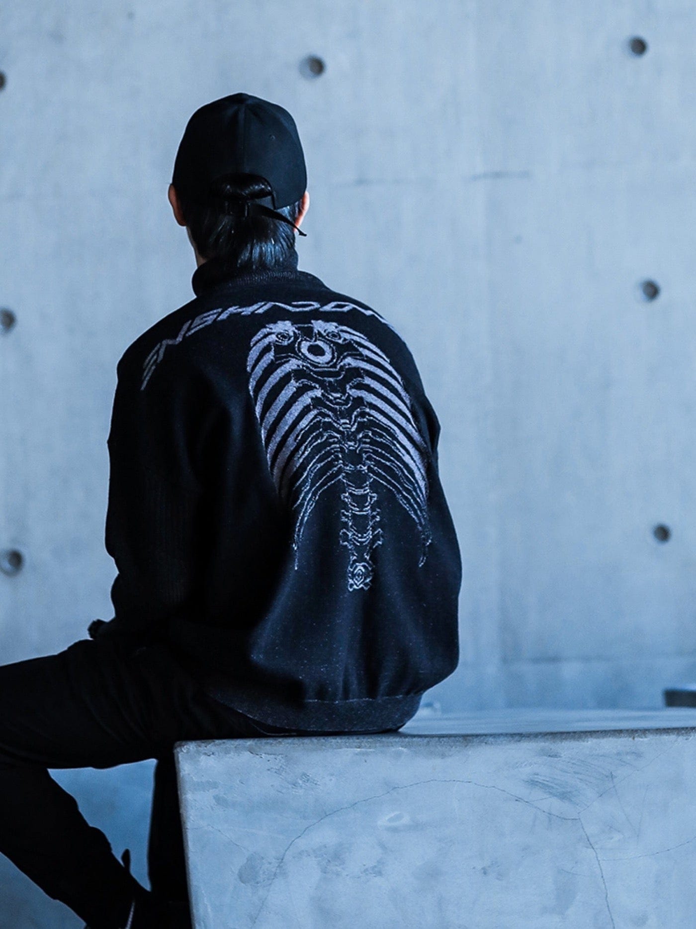 ENSHADOWER Mechanical Skeleton Turtleneck Sweater