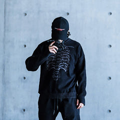 ENSHADOWER Mechanical Skeleton Turtleneck Sweater