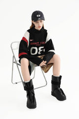 ERROR CODE ROBOT Button-Seam Contrast Detachable-Sleeve Tee