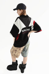 ERROR CODE ROBOT Button-Seam Contrast Detachable-Sleeve Tee