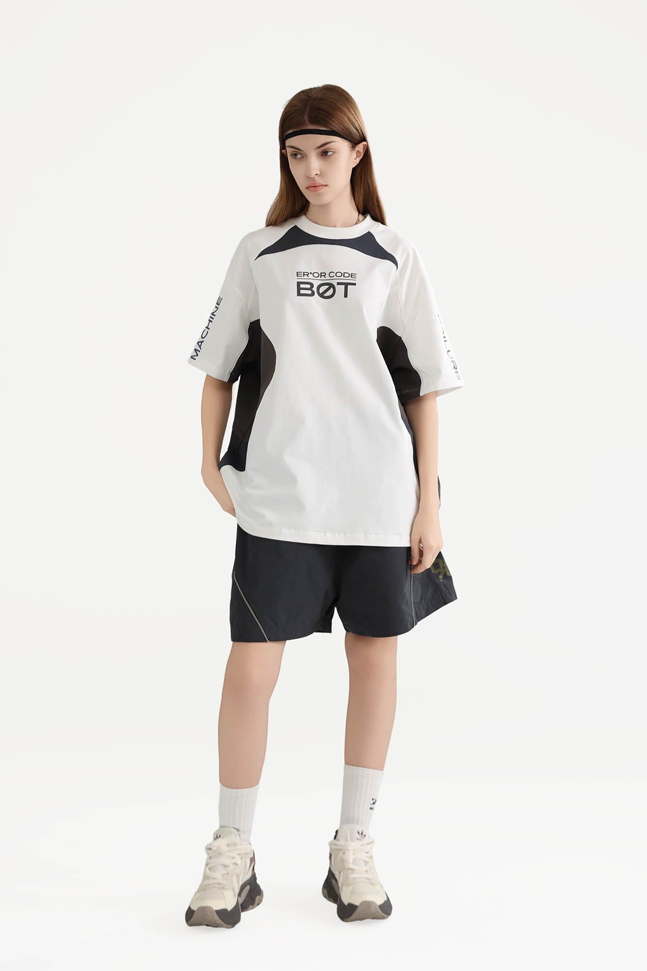 ERROR CODE ROBOT Arc Spliced Contrast T-Shirt