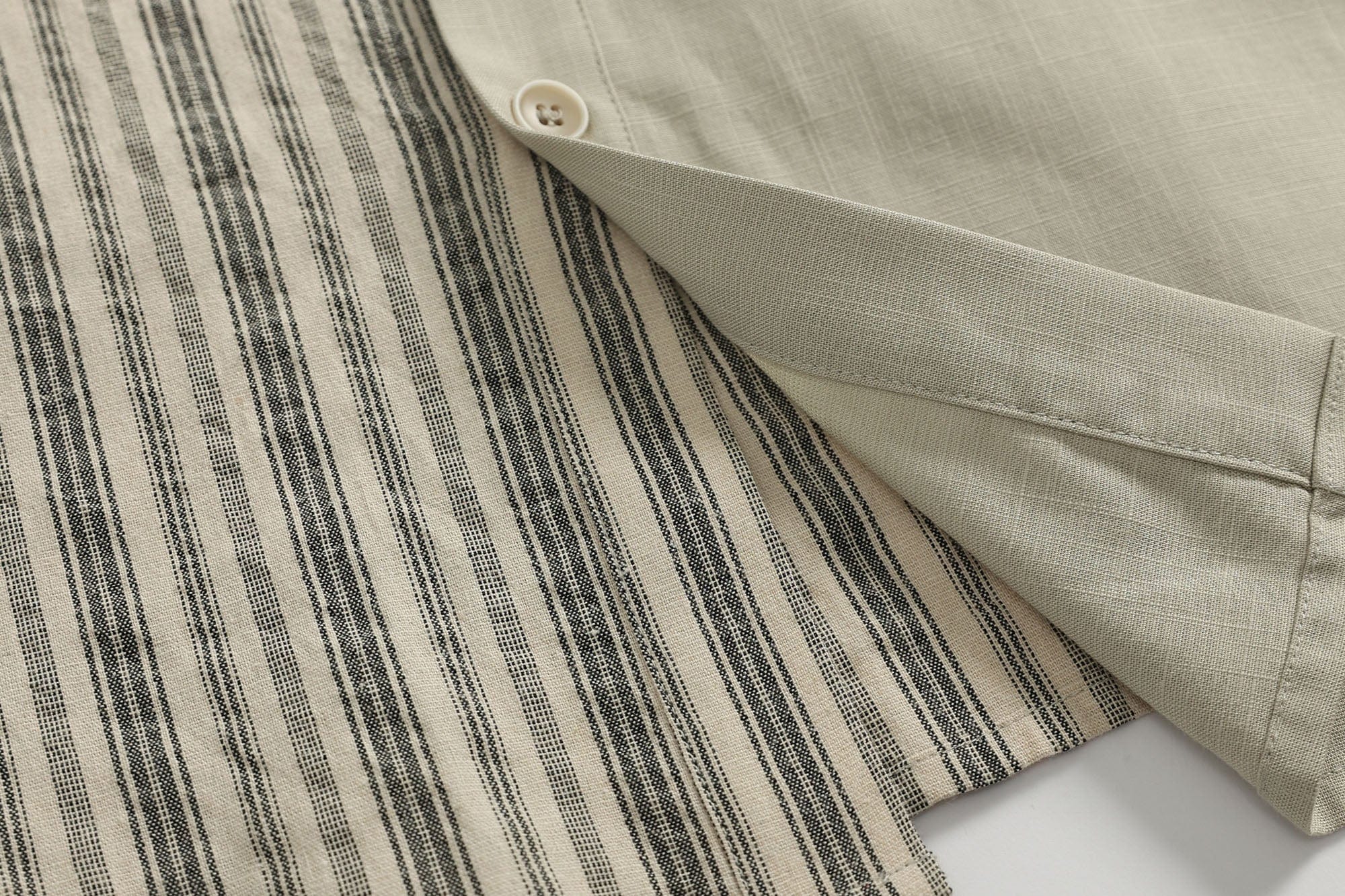 ERROR CODE ROBOT Paneled Striped Spliced Shirt