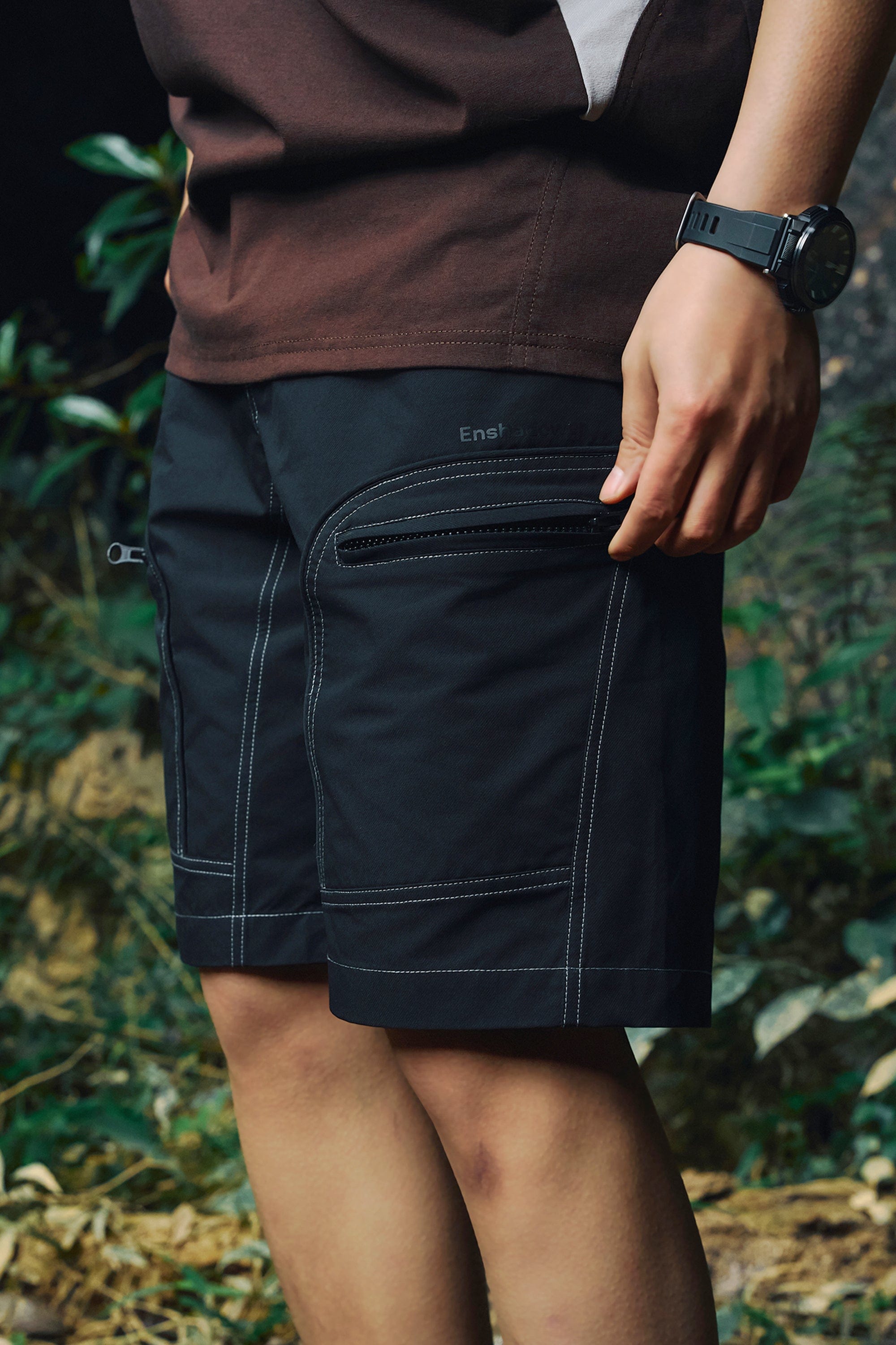 ENSHADOWER Deconstructed Multi Pockets Utility Shorts