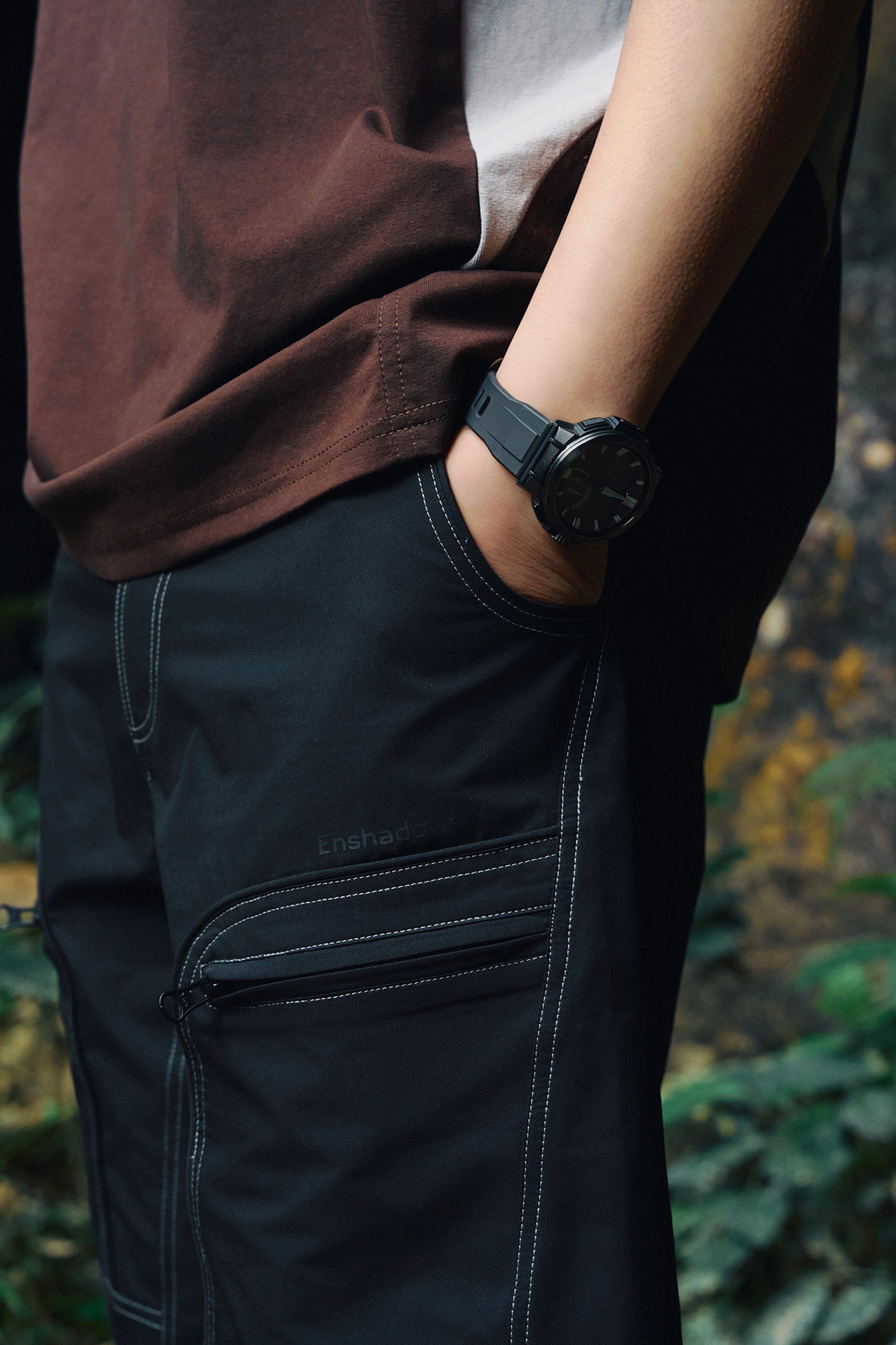ENSHADOWER Deconstructed Multi Pockets Utility Shorts