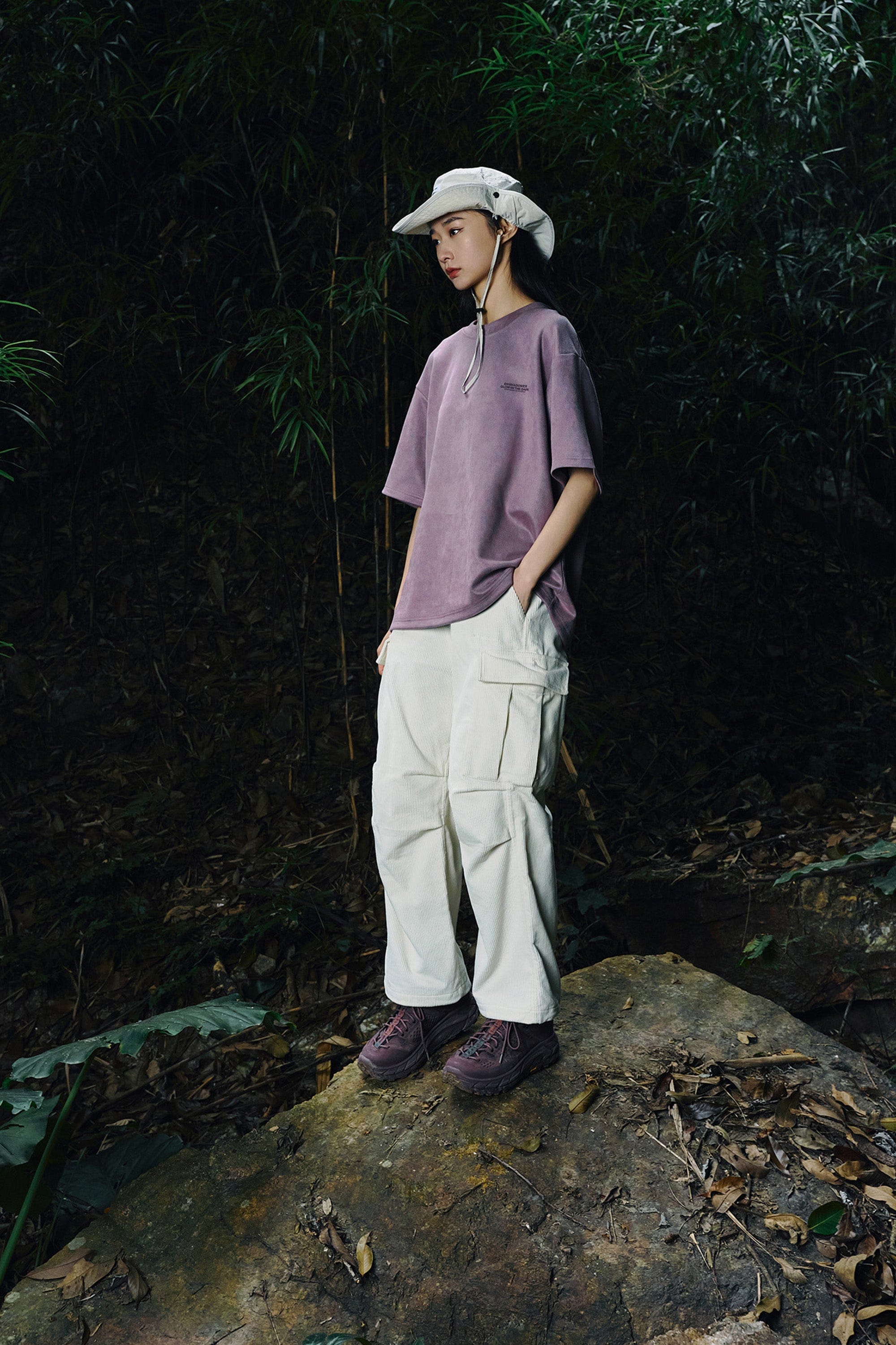 ENSHADOWER Retro Logo Faux-Suede T-Shirt
