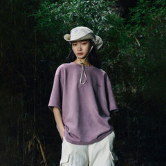 ENSHADOWER Retro Logo Faux-Suede T-Shirt
