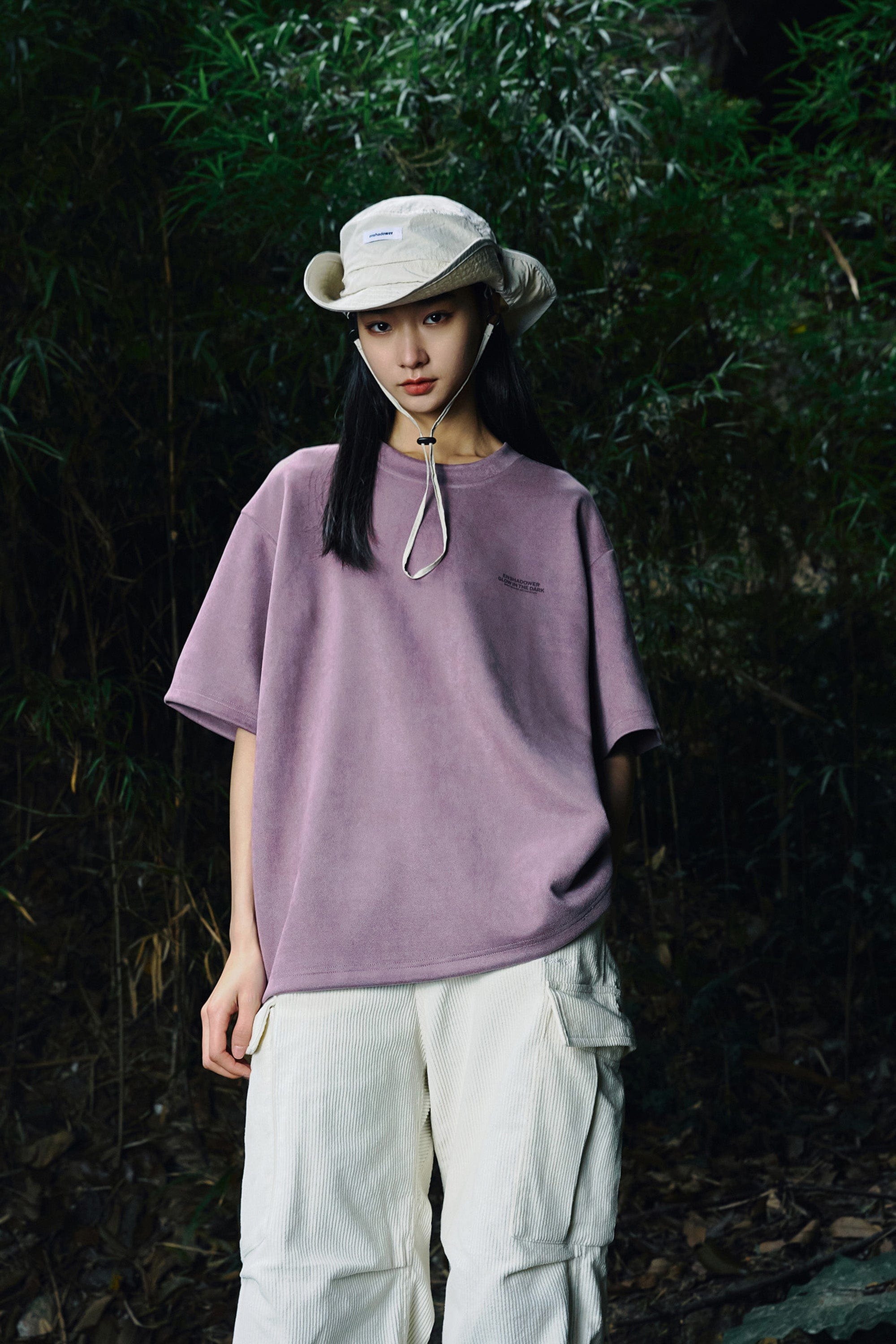 ENSHADOWER Retro Logo Faux-Suede T-Shirt