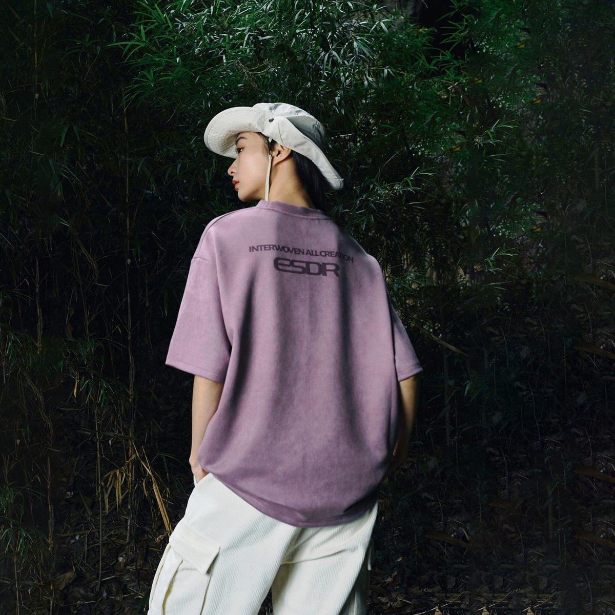 ENSHADOWER Retro Logo Faux-Suede T-Shirt