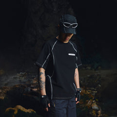 ENSHADOWER Modern Contour Stitches Pocket T-Shirt