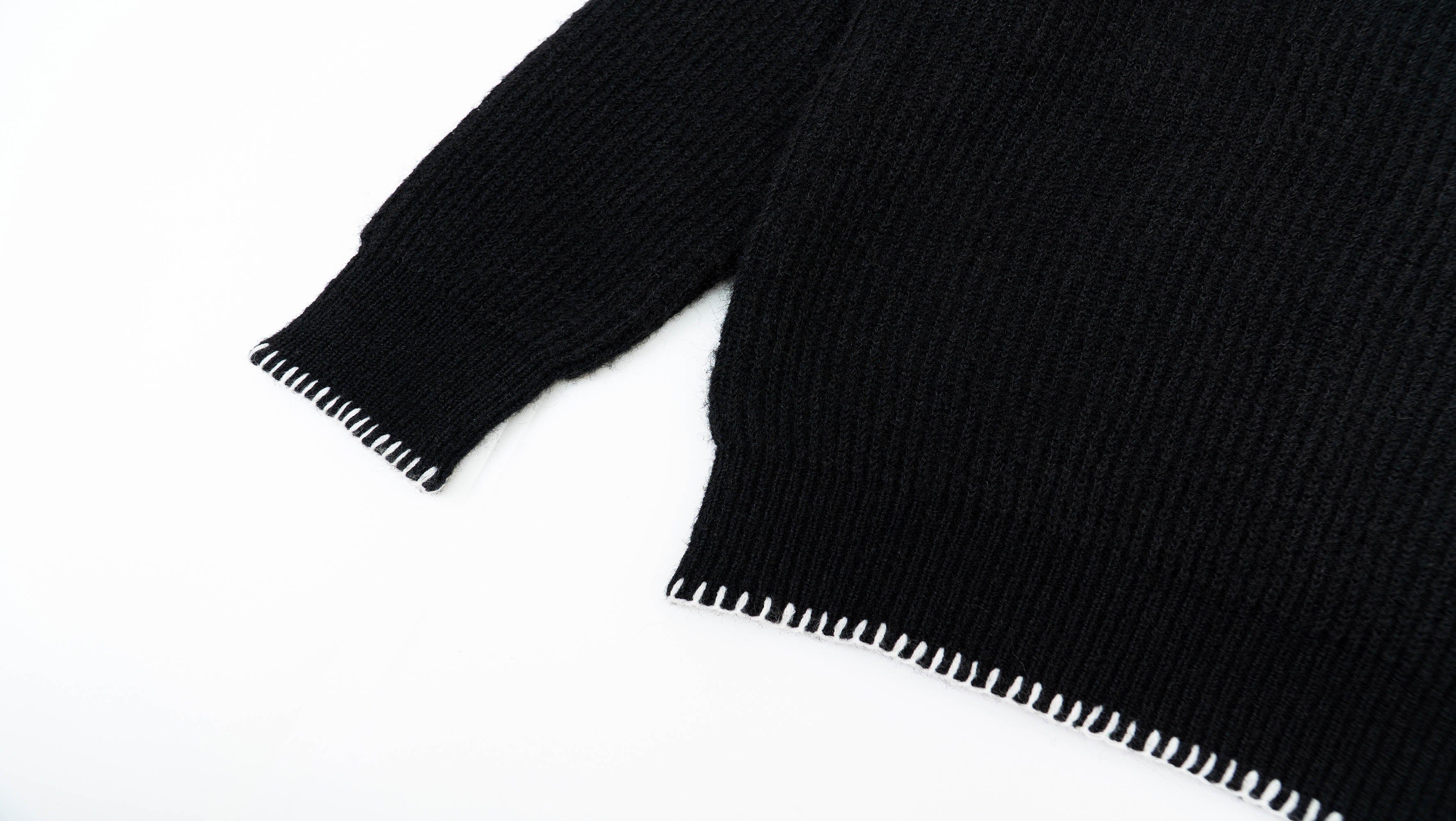IN EXISTENCE Essential Ribbed Henley Sweater