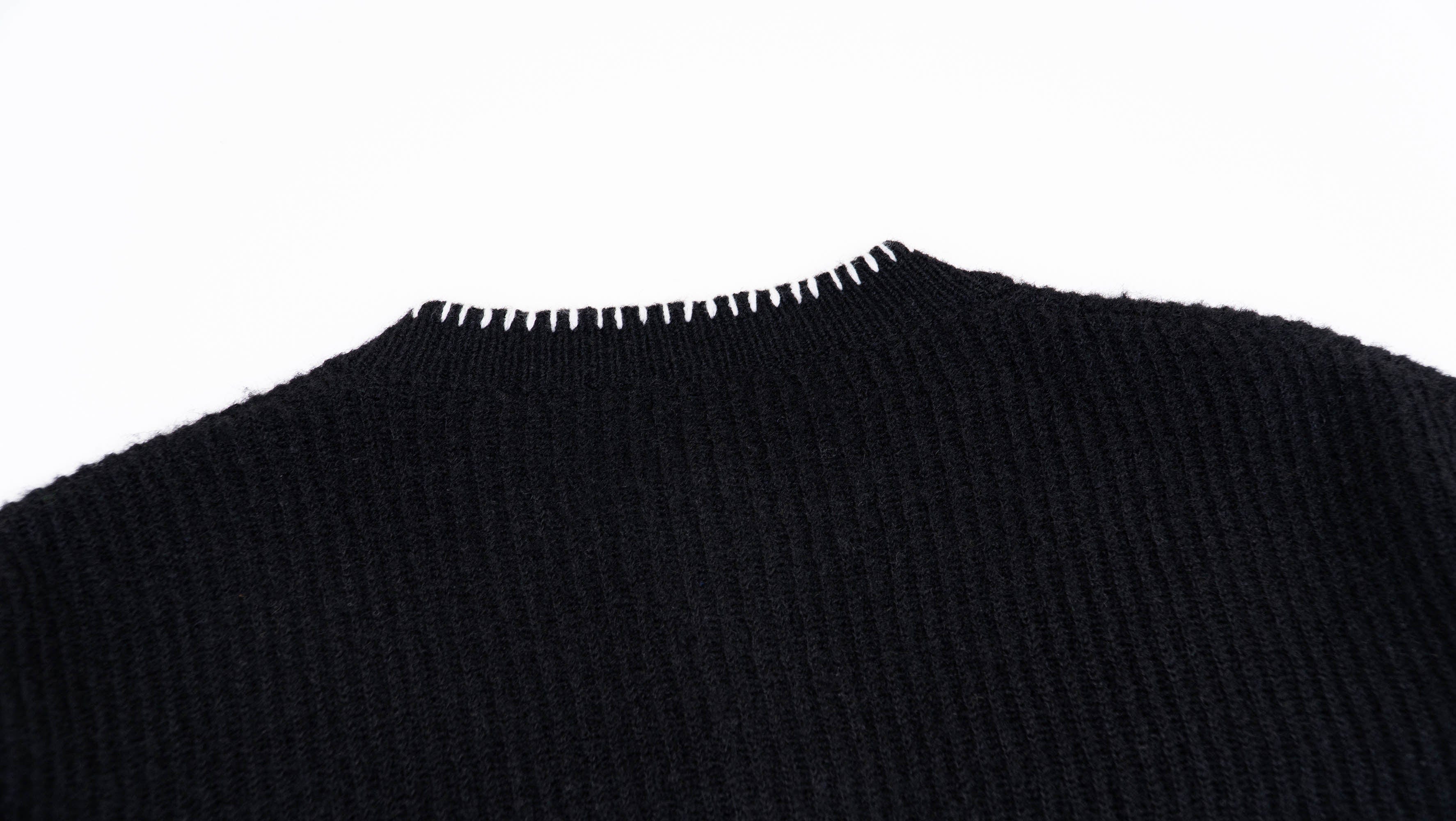IN EXISTENCE Essential Ribbed Henley Sweater