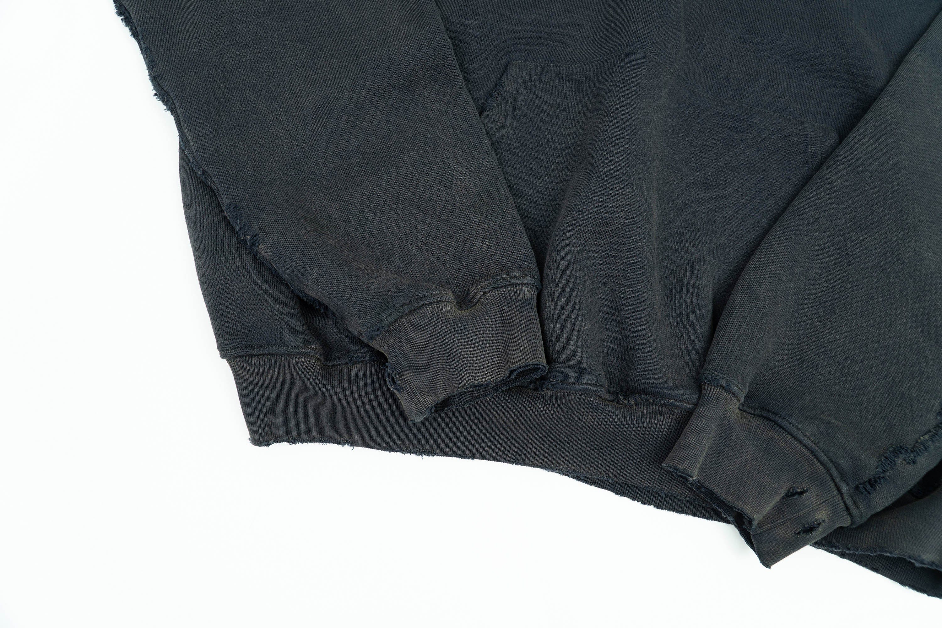 IN EXISTENCE Washed Frayed Graphic Hoodie