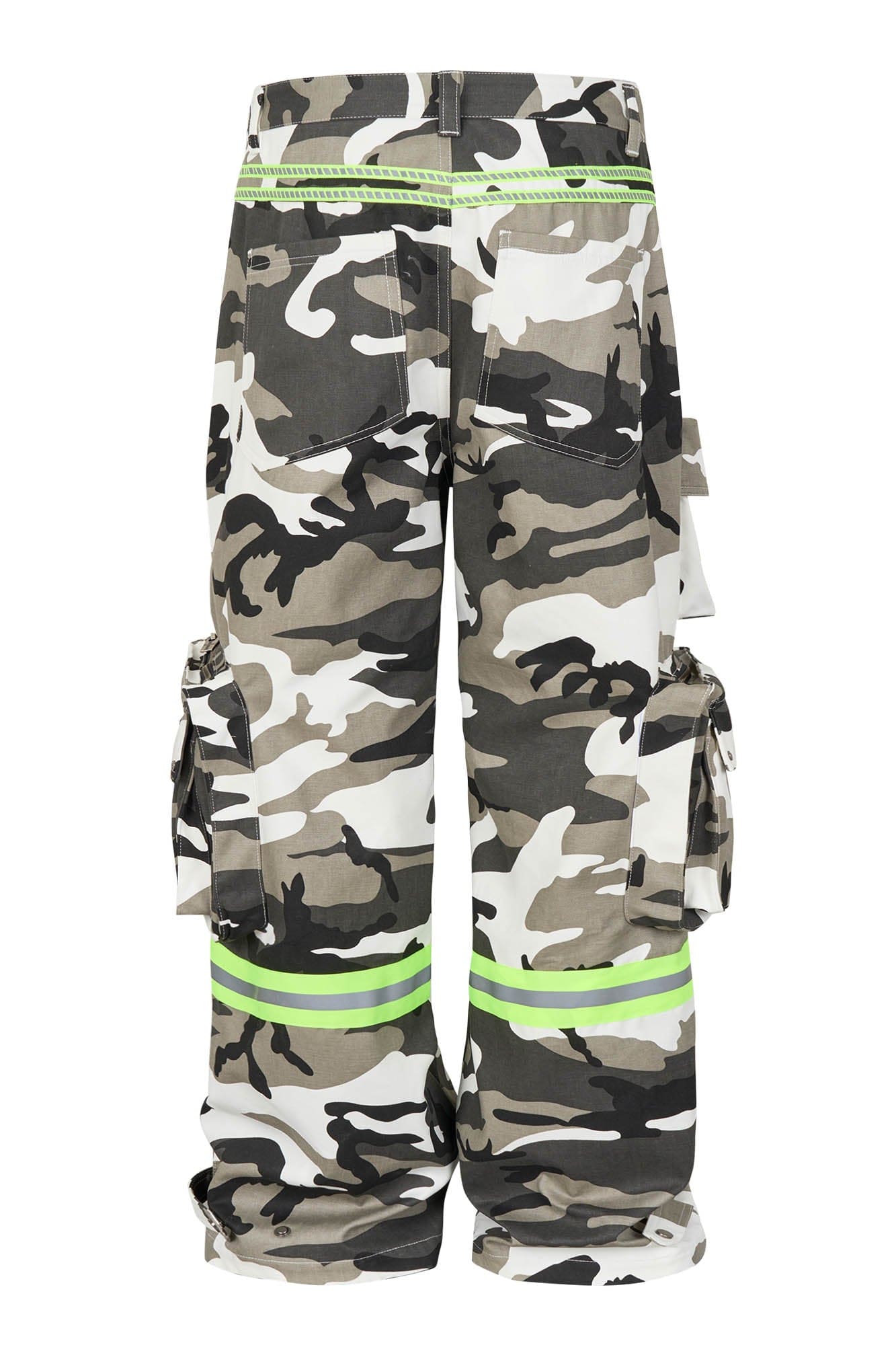 SAVAGEGROWTHWORLD Camo Reflective Multi-Pocket Cargo Pants